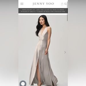 Jenny Yoo Corinne Satin Back Crepe Gown